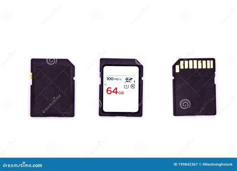 Memory Cards - Various Sizes SD Cards Isolated on White Background. SD and Micro SD Cards Stock ...