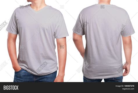 Grey T-shirt Mock Image & Photo (Free Trial) | Bigstock