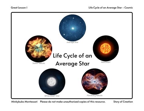 Life Cycle of an Average Star Story of Creation 3 and 4 Part - Etsy India