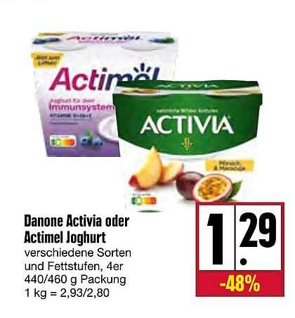 Danone Activia Oder Actimel Joghurt Angebot Bei Kupsch Prospekte De