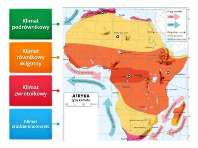 Geografia Test z mapy afryki Materiały dydaktyczne