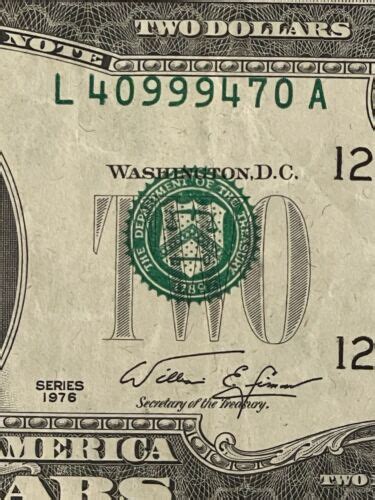 Extremely Off Center Misprint Error Misaligned 2 Two Dollar Fancy Serial Number Ebay