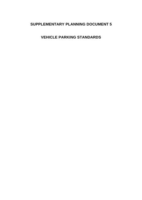 Pdf Spd Vehicle Parking Standards Dokumen Tips