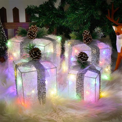 Amazon Covfever Christmas Lighted Gift Boxes Pre Lit Lights Gift