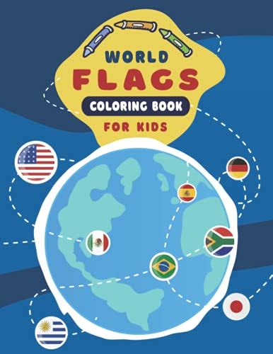 World Flags Coloring Book for Kids: Color In Flags for All Countries of ...