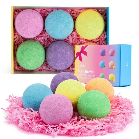 Bath Bombs Anjou 6 Piece Bath Bombs T Set Organic Bubble Bath Bombs With Natural Essential