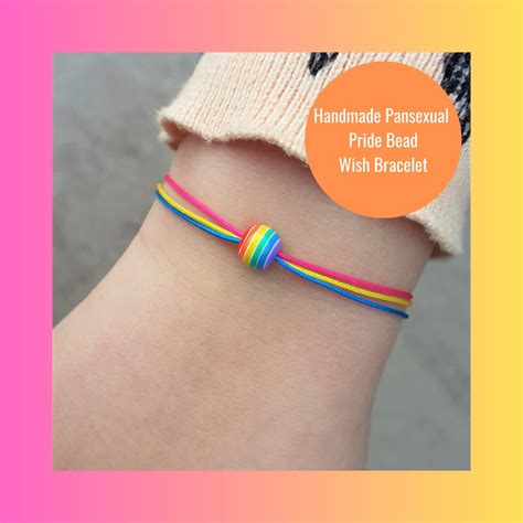 Pansexual Bracelet Pansexual Jewelry Pansexual Flag Handmade Lgbtqia