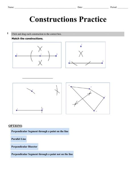 Free basic constructions geometry worksheet, Download Free basic ...