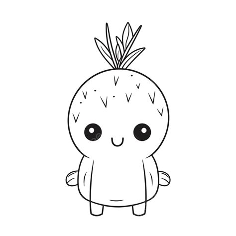 Printable Kawaii Pineapple Coloring Page Dolphin Coloring Pages People