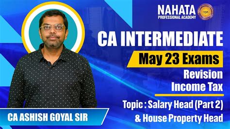 Ca Intermediate Salary Head Part Income Tax Revision May