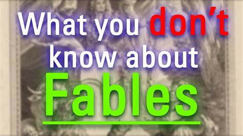 How To Say Fables In English What Are Fables How Do Fables Look