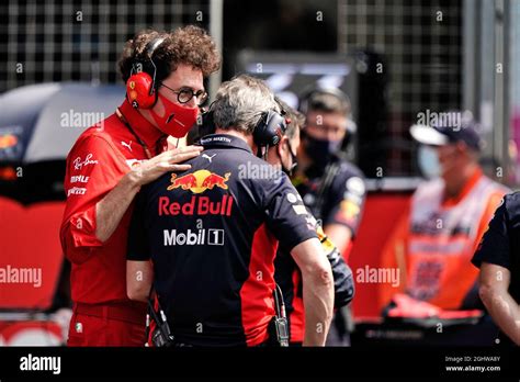 Mattia Binotto Ita Ferrari Team Principal With Jonathan Wheatley Gbr