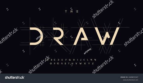 Architect Logo Alphabet Bold Creative Letters Royalty Free Stock