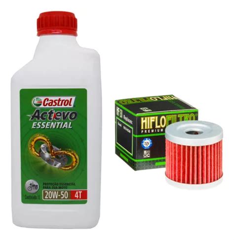 Kit Oleo W Castrol Mineral Filtro Yes Burgman