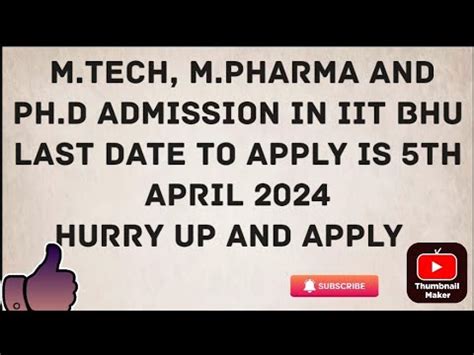 M Tech M Pharma And PhD Admission In IIT BHU Ph D Admission In IIT