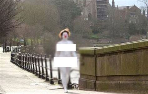 Naked White Female Clown Strolling On The Streets Baffles Locals