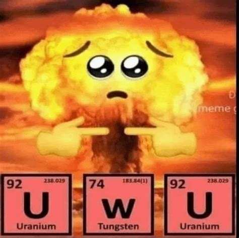 Uranium Tungsten Uranium Rsciencememes