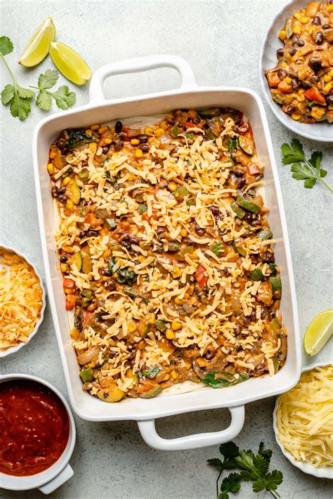 Vegetarian Enchilada Casserole All The Healthy Things