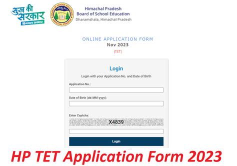 Hp Tet Application Form Registration Exam Date