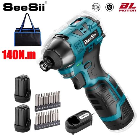 Seesii S N M Brushless Electric Screwdriver Cordless Impact