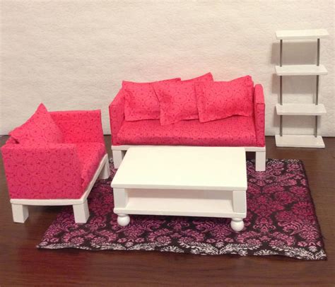 Barbie living room furniture : With the shelf that's still a work in ...