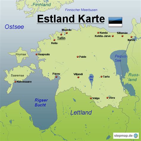 Estland Karte Von Karten Landkarte Für Estland