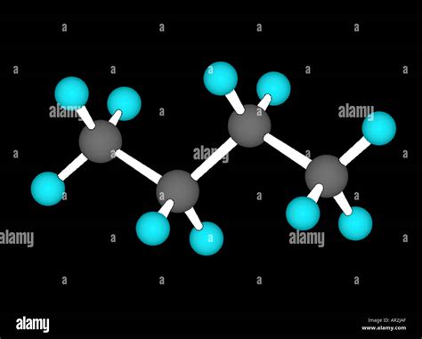 D Computer Model Of The Butane Molecule Stock Photo Alamy