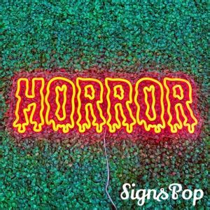 HORROR Movie Neon Sign Gothic Decor Movie Room Display Gift For Horror