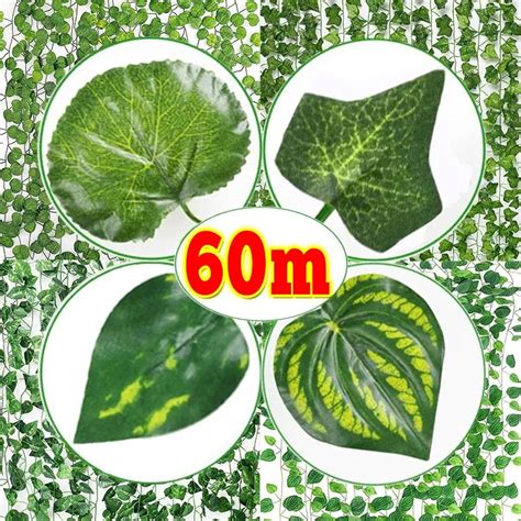 Artificial Green Ivy Leaf Garland Hanging Vines Fake Plants DIY Fake