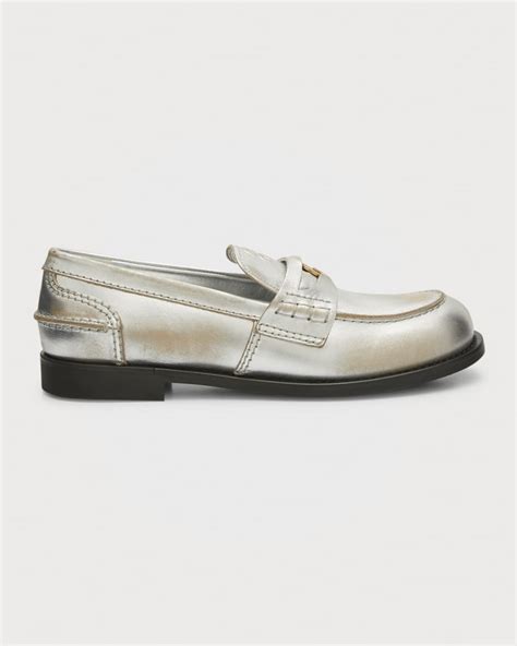 Miu Miu Leather Coin Penny Loafers | Neiman Marcus