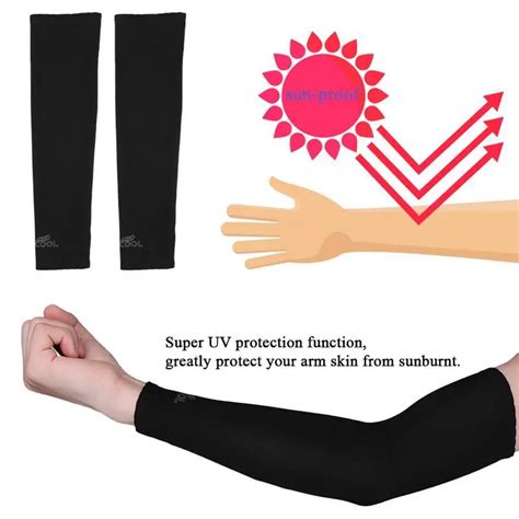 1pair Long Gloves Sun Uv Protection Hand Protector Cover Arm Sleeves Ice Silk Sunscreen Sleeves