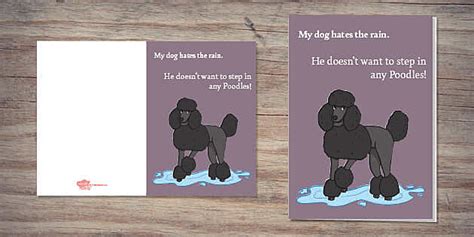 Poodle Joke Card Twinkl Party L Enseignant A Fait