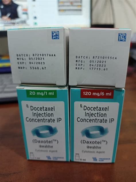 Docetaxel Daxotel 120 Mg Injection At Rs 1200 Vial Anti Cancer