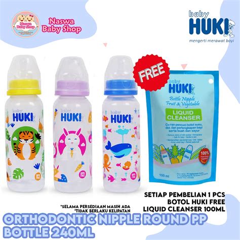 Jual Baby Huki Orthodontic Nipple Round Pp Bottle Ml Shopee Indonesia