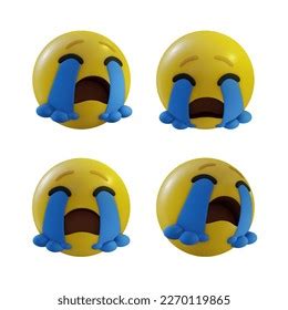 3d Rendering Emoji Loudly Crying Face Stock Illustration 2270119865 ...