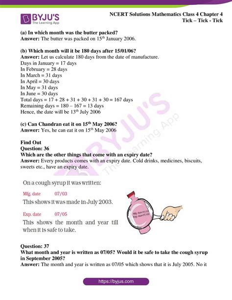 Ncert Solutions Class 4 Maths Chapter 4 Tick Tick Tick