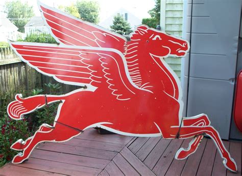 Mobil Oil Gas Pegasus Porcelain Sign SOLD Roadrelics Buys And Sells