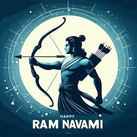 Premium Vector Lord Shri Ram Navami Festival Wishes Background Hindu