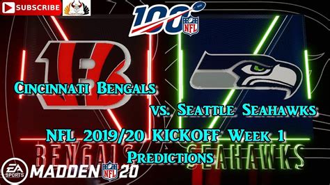 Cincinnati Bengals Vs Seattle Seahawks NFL 2019 20 Week 1