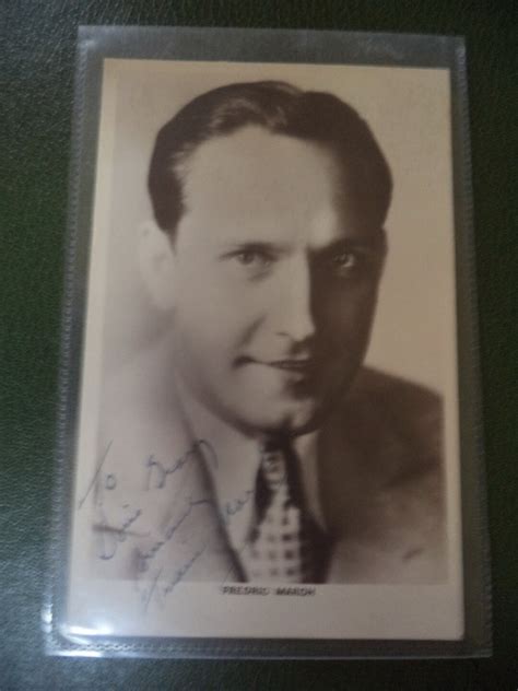 Fredric March 1897 1975 Autograph Hand Signed On A Picturegoer