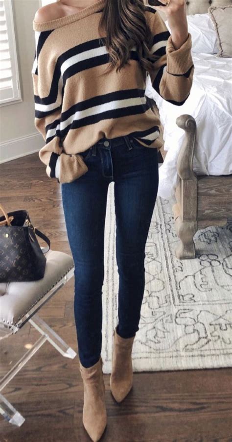 Denim Jeans Casual Fall Outfit Womens Fashion Fashion Clothes Women Casual Fall Outfits