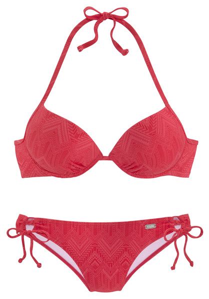 Buffalo Push Up Bikini Romance Rot Cup C 34