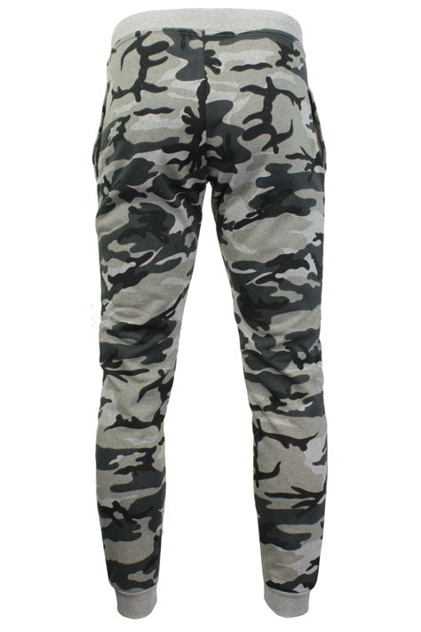 Mens Camouflage Print Joggers Gym Running Pants Skinny Fit By Xact