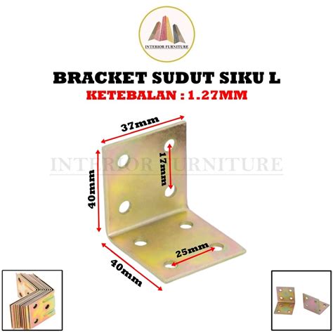 Jual Bracket Siku L Ambalan L Plat Siku Penyangga Besi L Shopee Indonesia