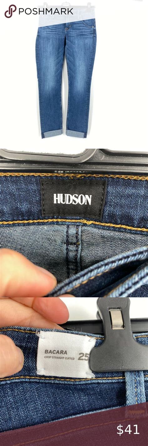 Hudson Bacara Crop Straight Cuffed Jeans Hudson Denim Cuffed Jeans