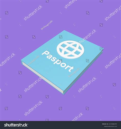 Passport Book 3d 아이콘 모델 만화 스톡 일러스트 2174486797 Shutterstock