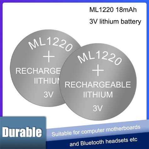 ML1220 1220 3V Lithium Rechargeable Battery CMOS RTC BIOS Back Up