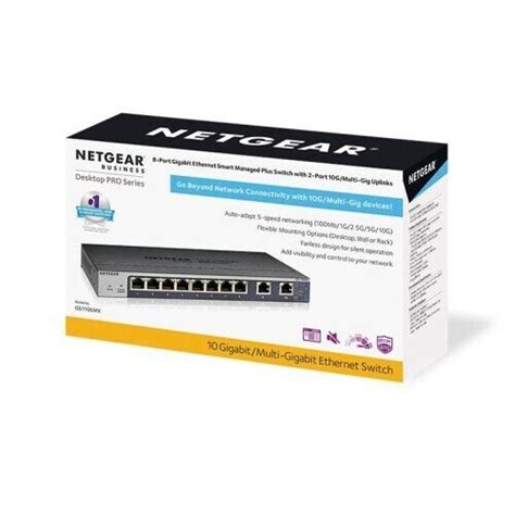 Netgear GS110EMX 8 Port Gigabit Ethernet Smart Managed Plus Switch EBay