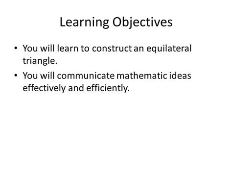 Basic Constructions Lesson 1 Constructing An Equilateral Triangle