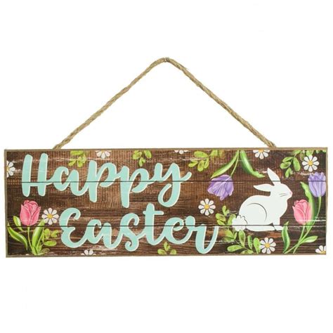 Wooden Sign Happy Easter Bunny Happy Easter Bunny Easter Wood